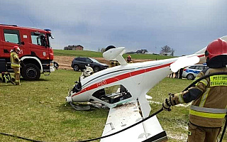 Awionetka wywróciła się podczas lądowania. Jedna osoba w szpitalu